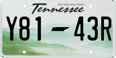 TN license plate Y8143R