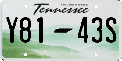 TN license plate Y8143S