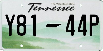 TN license plate Y8144P