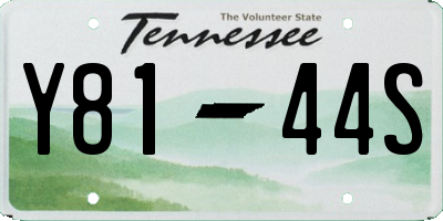 TN license plate Y8144S
