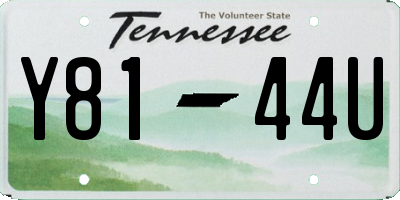 TN license plate Y8144U