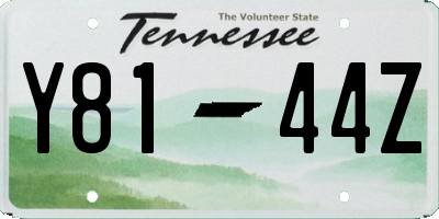 TN license plate Y8144Z