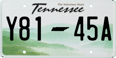 TN license plate Y8145A