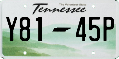 TN license plate Y8145P