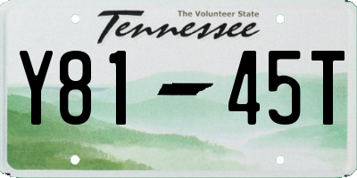 TN license plate Y8145T