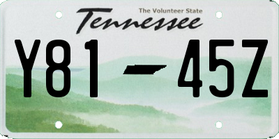 TN license plate Y8145Z