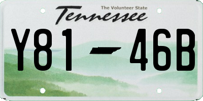 TN license plate Y8146B