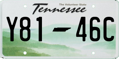 TN license plate Y8146C