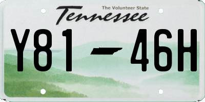 TN license plate Y8146H