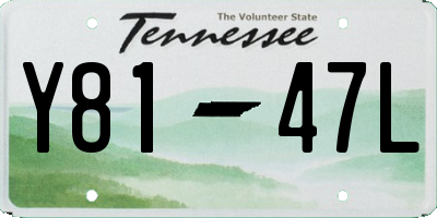 TN license plate Y8147L