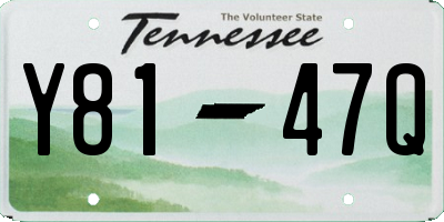 TN license plate Y8147Q