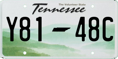 TN license plate Y8148C