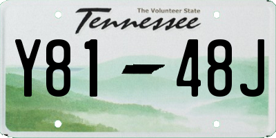 TN license plate Y8148J