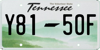 TN license plate Y8150F