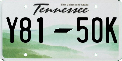 TN license plate Y8150K