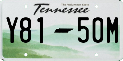 TN license plate Y8150M