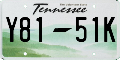 TN license plate Y8151K