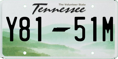 TN license plate Y8151M