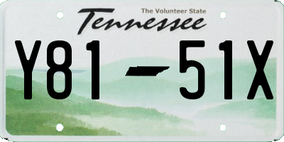 TN license plate Y8151X