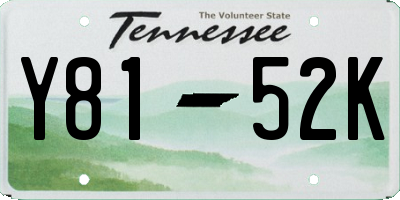 TN license plate Y8152K