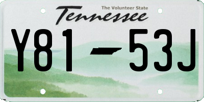 TN license plate Y8153J