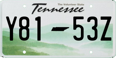 TN license plate Y8153Z