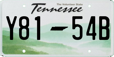 TN license plate Y8154B