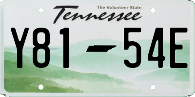 TN license plate Y8154E