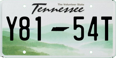 TN license plate Y8154T