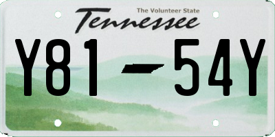 TN license plate Y8154Y