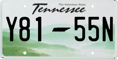 TN license plate Y8155N