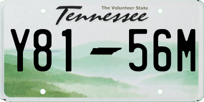 TN license plate Y8156M