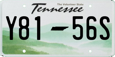 TN license plate Y8156S