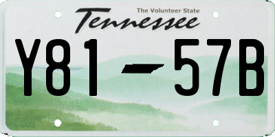 TN license plate Y8157B