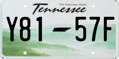 TN license plate Y8157F