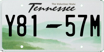 TN license plate Y8157M