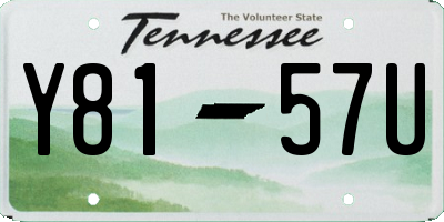 TN license plate Y8157U