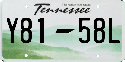 TN license plate Y8158L