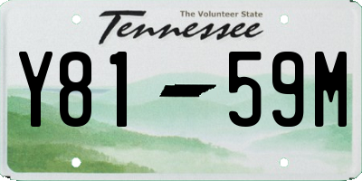 TN license plate Y8159M