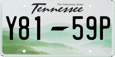 TN license plate Y8159P