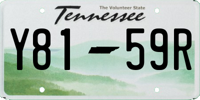 TN license plate Y8159R