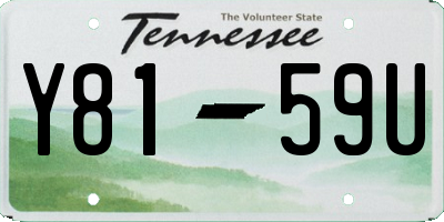 TN license plate Y8159U