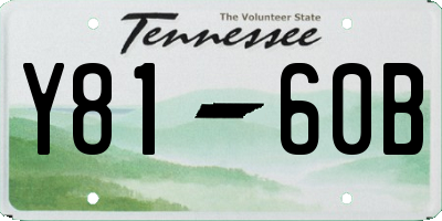 TN license plate Y8160B