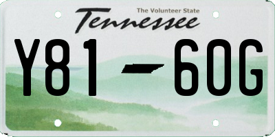 TN license plate Y8160G