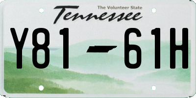 TN license plate Y8161H