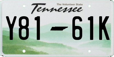 TN license plate Y8161K
