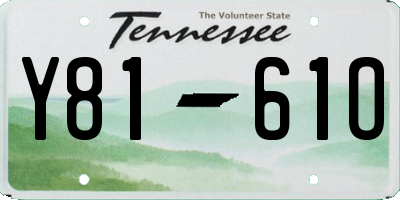 TN license plate Y8161O