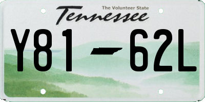 TN license plate Y8162L