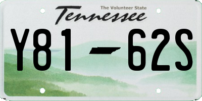 TN license plate Y8162S