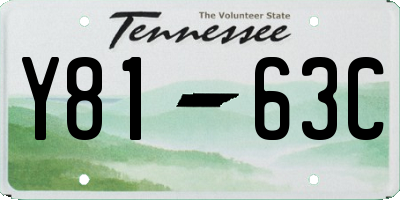 TN license plate Y8163C